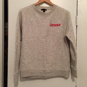 J.Crew Amour Embroidered Sweatshirt